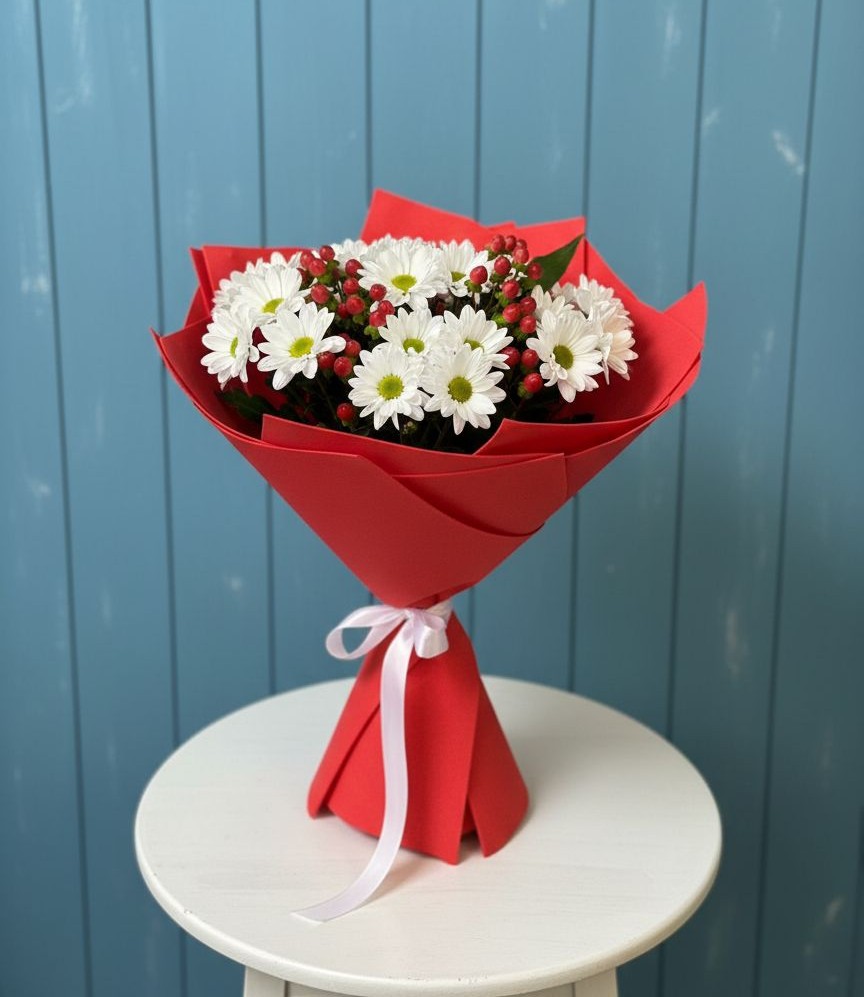 Букет цветов из: Хризантемы в Синдор