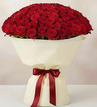 Букет 101 Красная роза Милано в Синдор