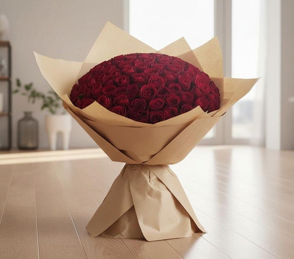 Букет 101 Красная роза в Синдор