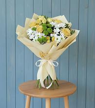 Букет цветов из:  Хризантемы и Розы #REPLACE_PRED# Синдор