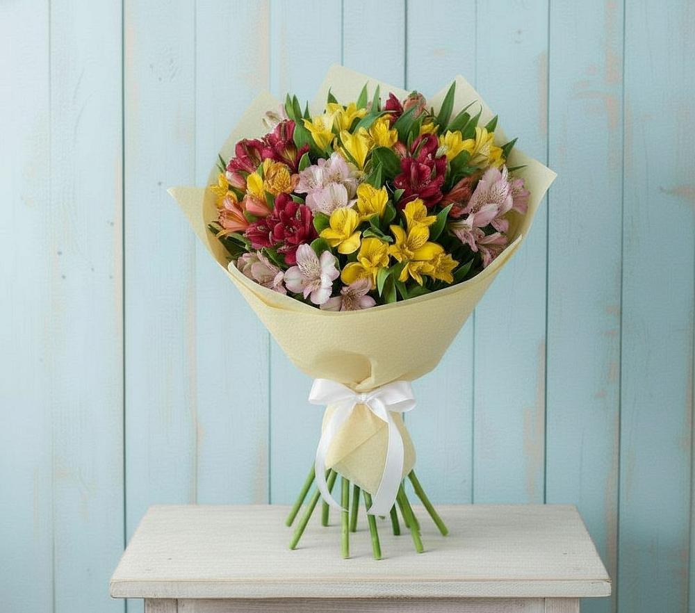 Букет цветов из: Альстромерии в Синдор