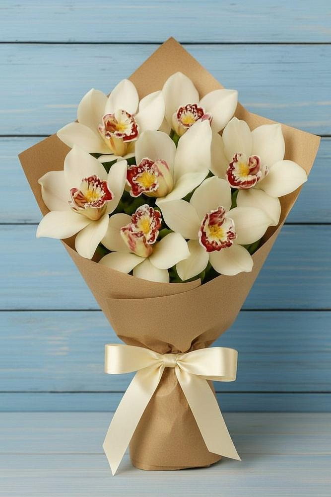 Букет цветов из: Орхидеи и Розы в Синдор